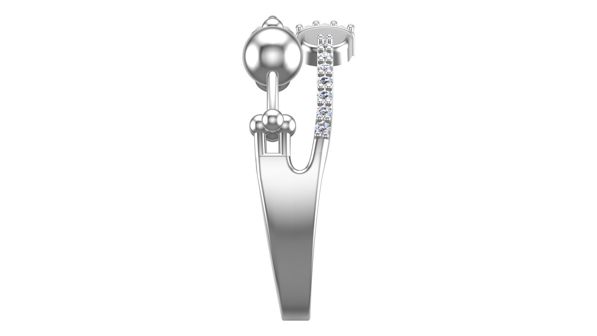 Links and Lock Gold Fashion Ring 3D print model_12