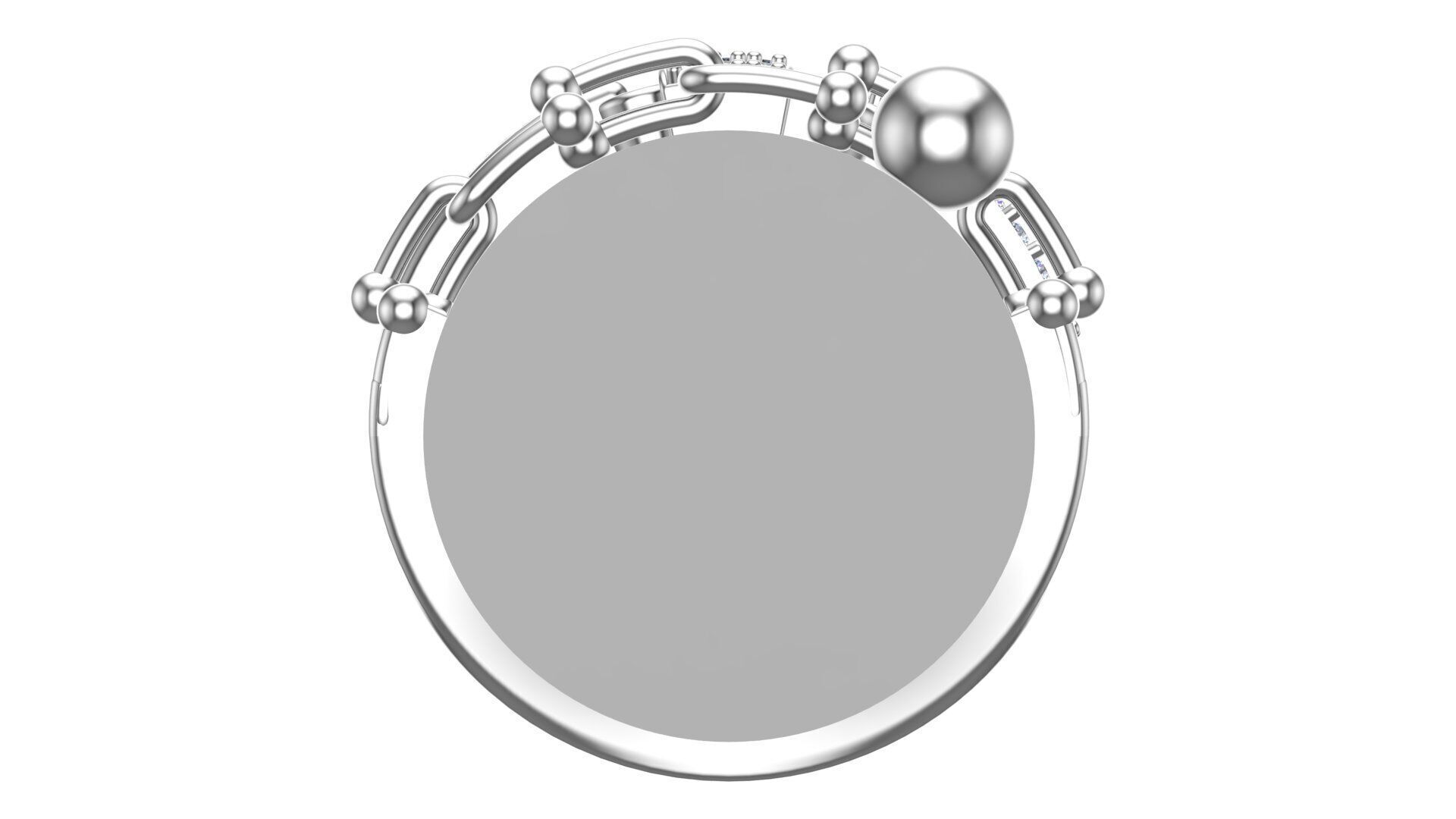 Links and Lock Gold Fashion Ring 3D print model_14