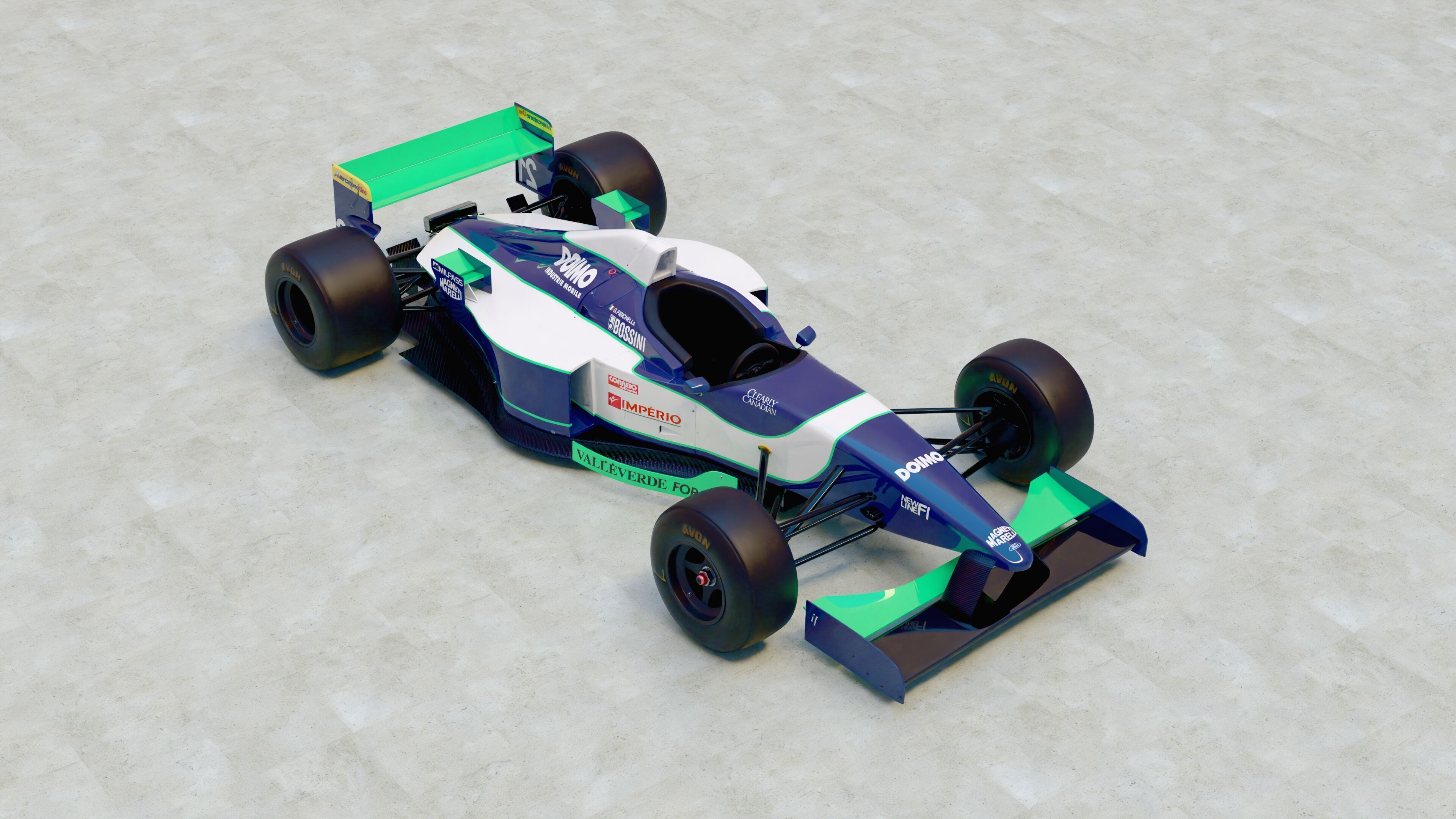 1996 Minardi M195B Formula 1 3D model_9