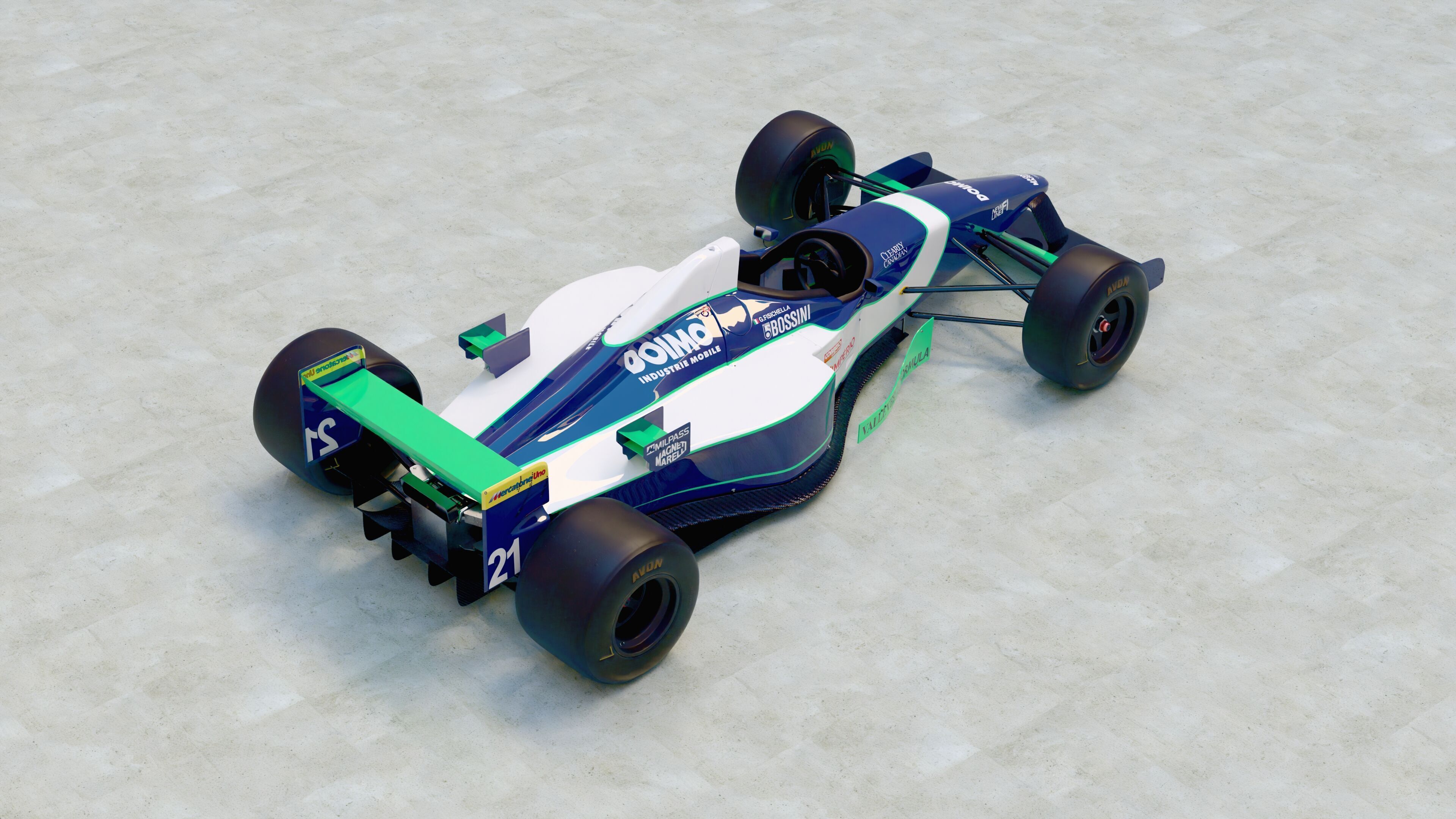 1996 Minardi M195B Formula 1 3D model_8
