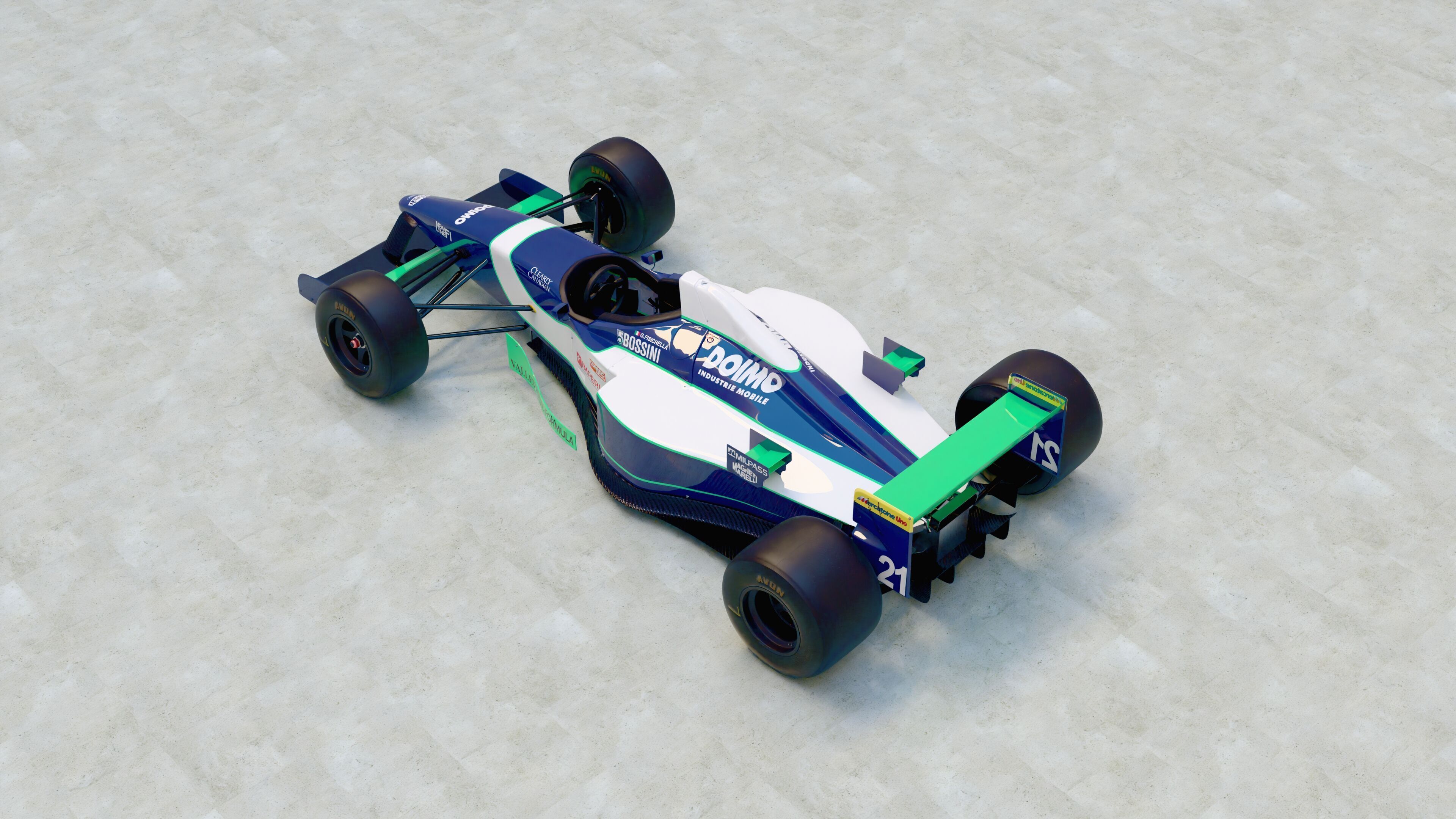 1996 Minardi M195B Formula 1 3D model_7