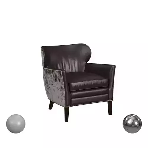 Hooker Furniture Kato Leather Swivel Chair with Dark HOH