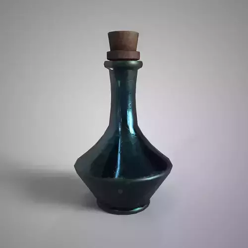 Fantasy Potion Elixir of Shadows Black Potion PBR Game Ready