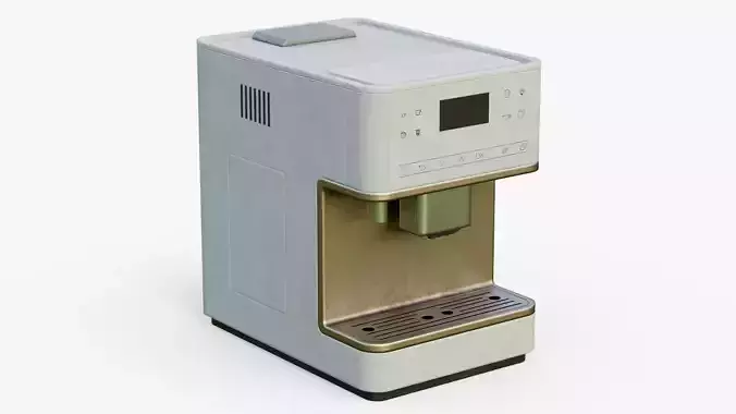 Coffee machine 3 PBR game ready 