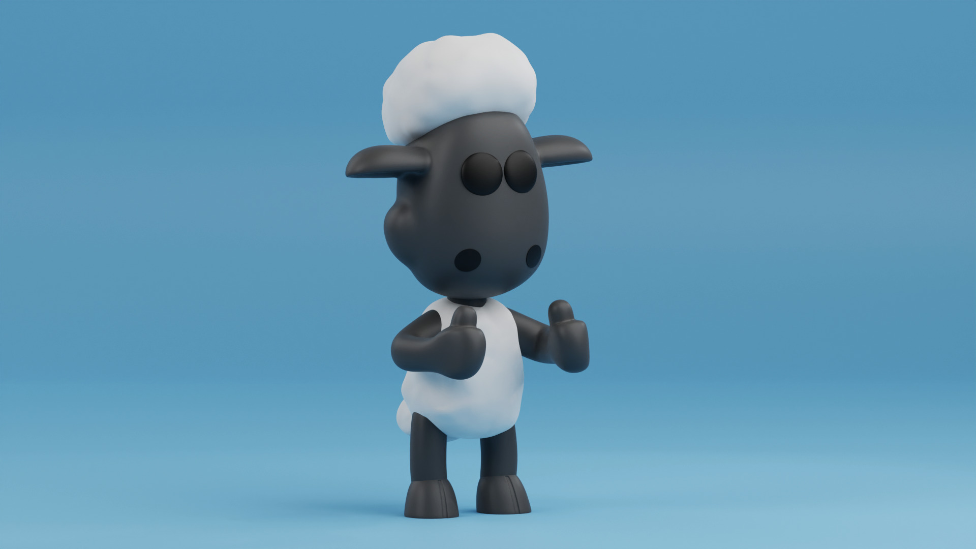 Shaun the Sheep funko pop from animated series Shaun the Sheep 3D print model_4