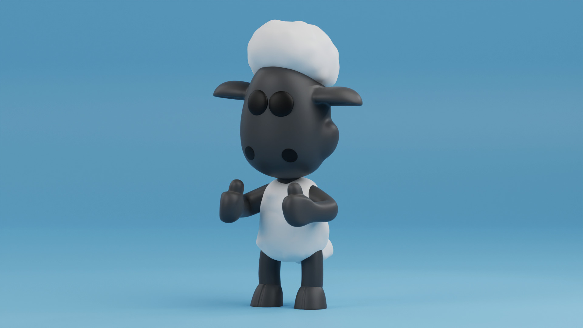 Shaun the Sheep funko pop from animated series Shaun the Sheep 3D print model_3