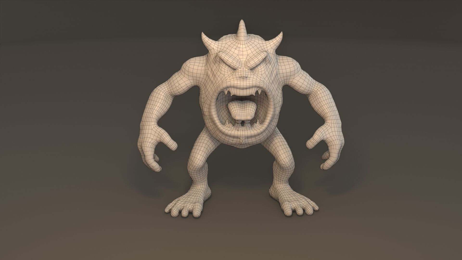 Cartoon Monster Free low-poly 3D model_12