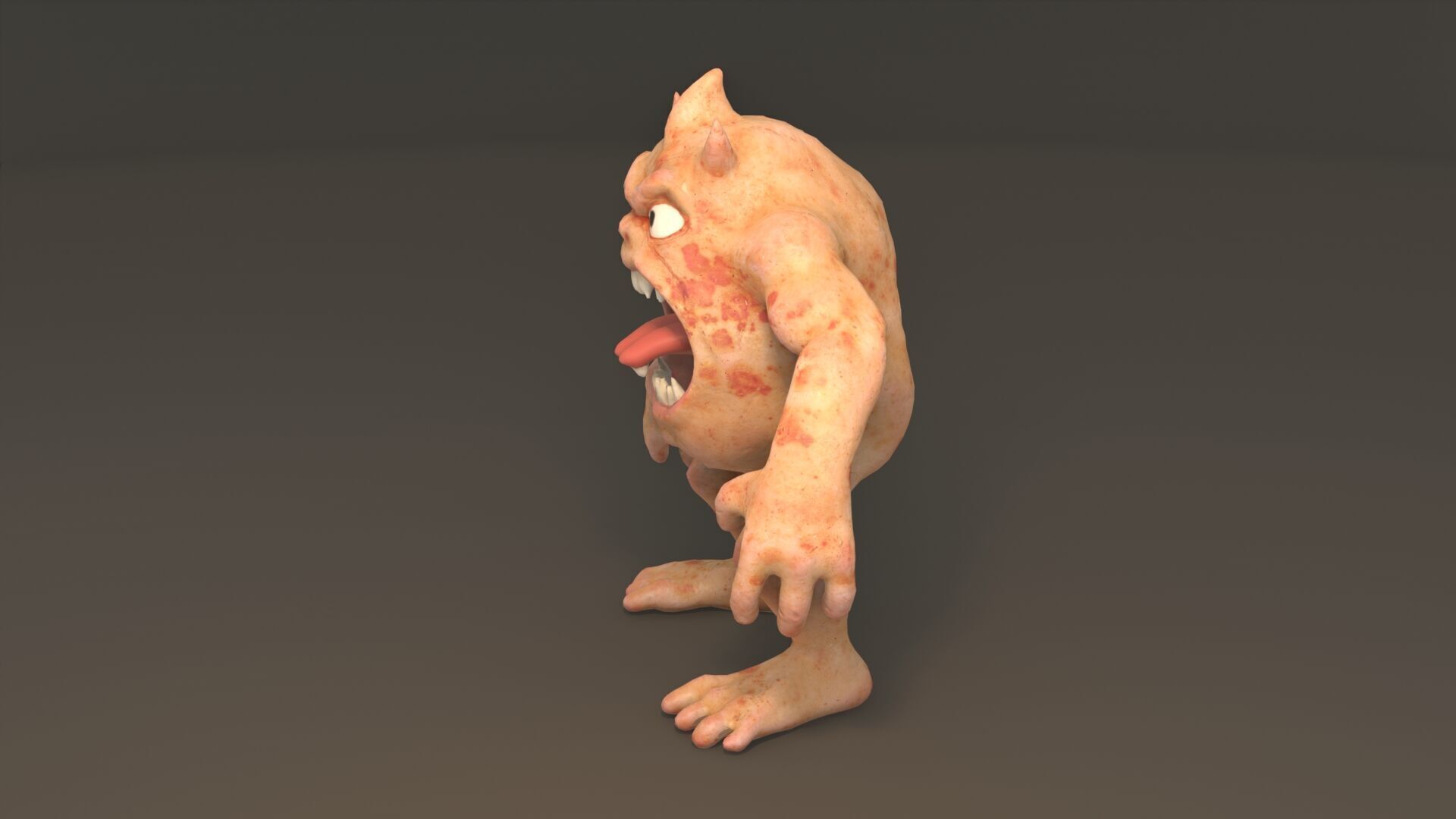 Cartoon Monster Free low-poly 3D model_7