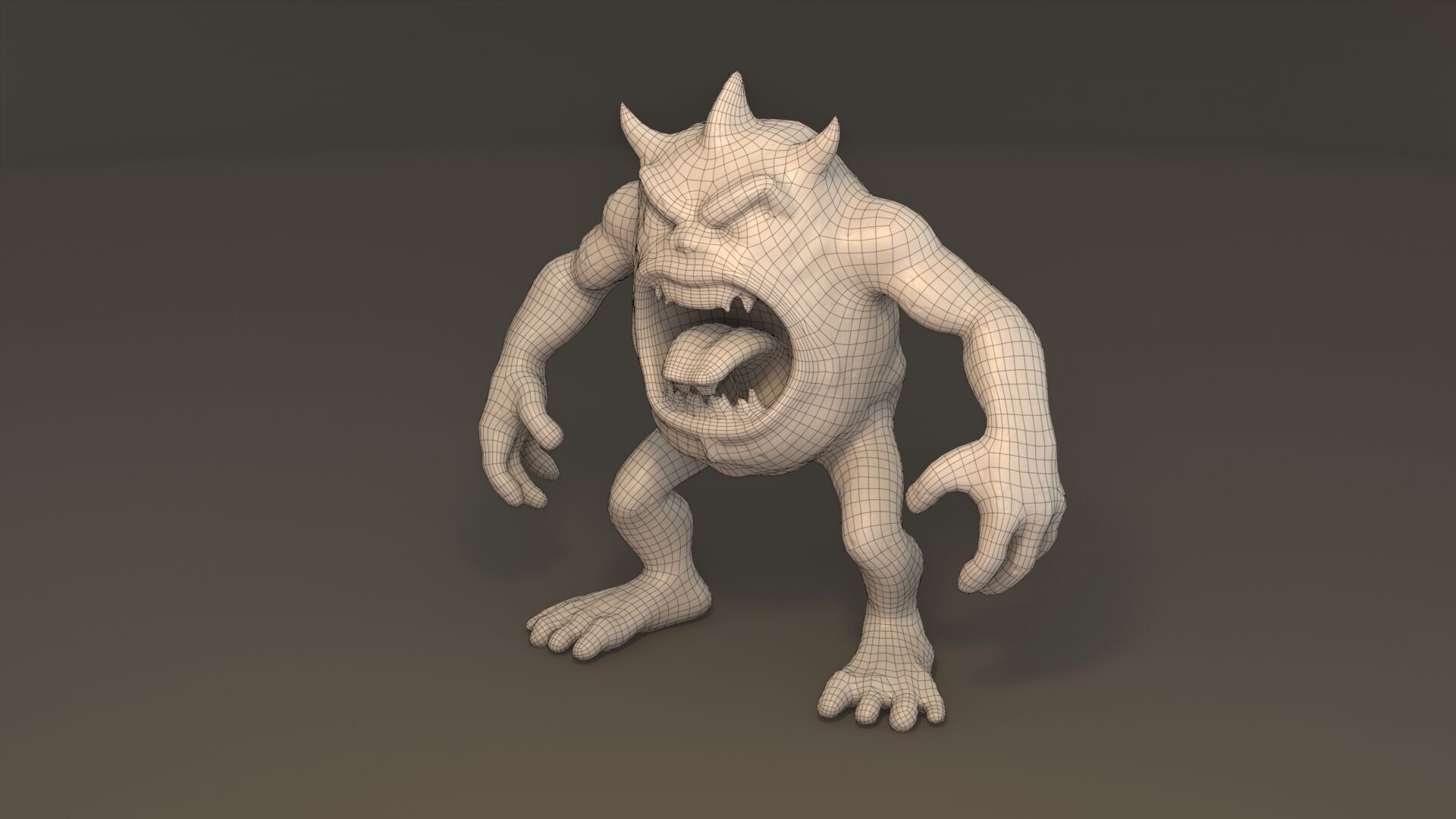 Cartoon Monster Free low-poly 3D model_14