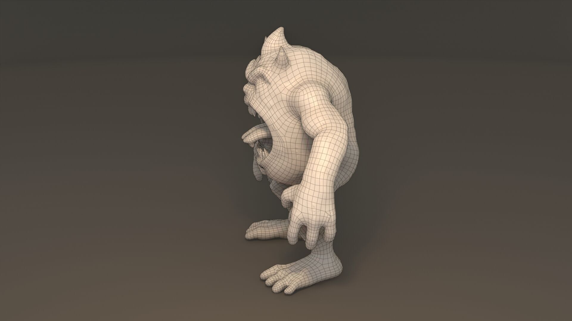 Cartoon Monster Free low-poly 3D model_16