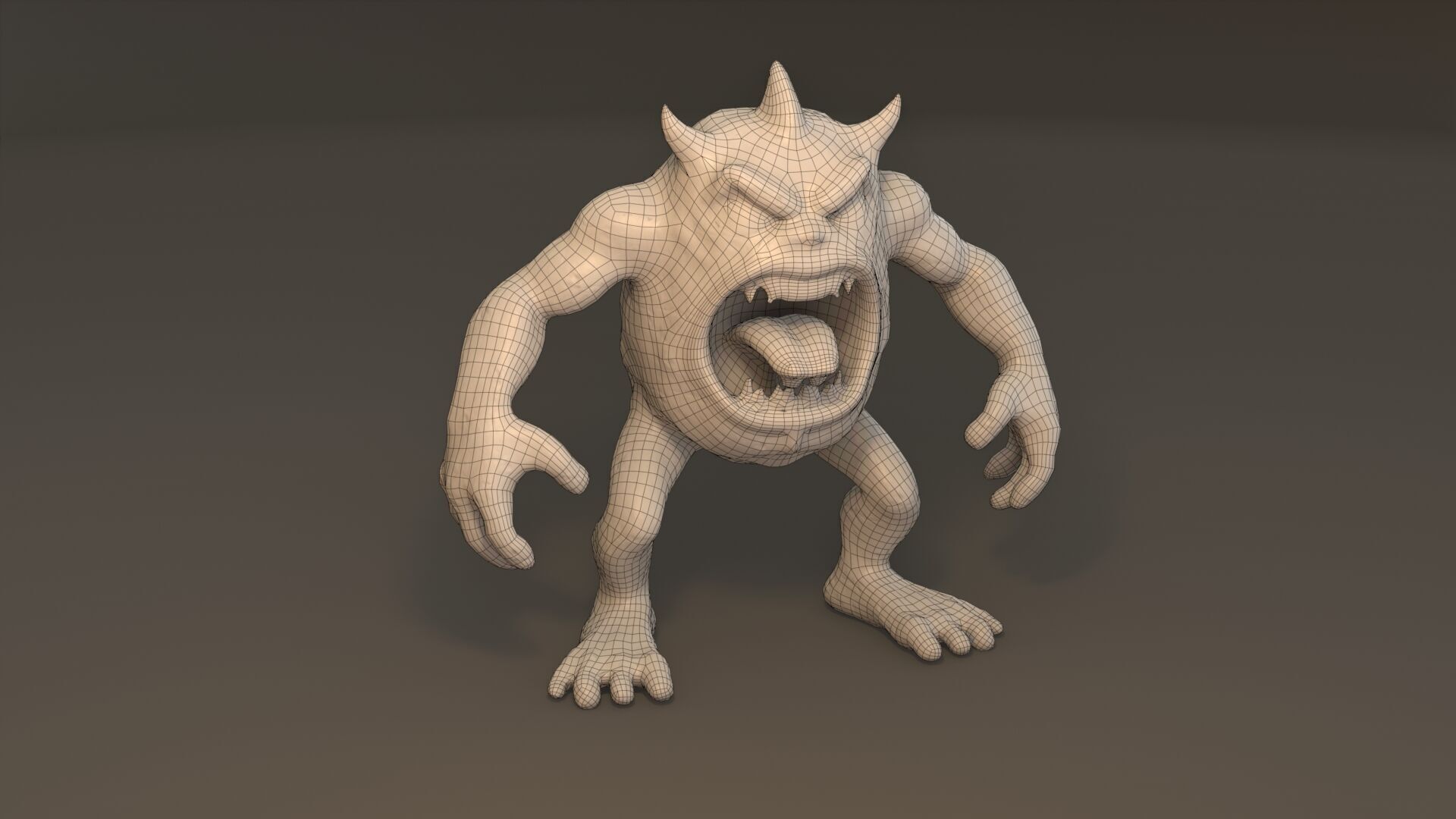 Cartoon Monster Free low-poly 3D model_11