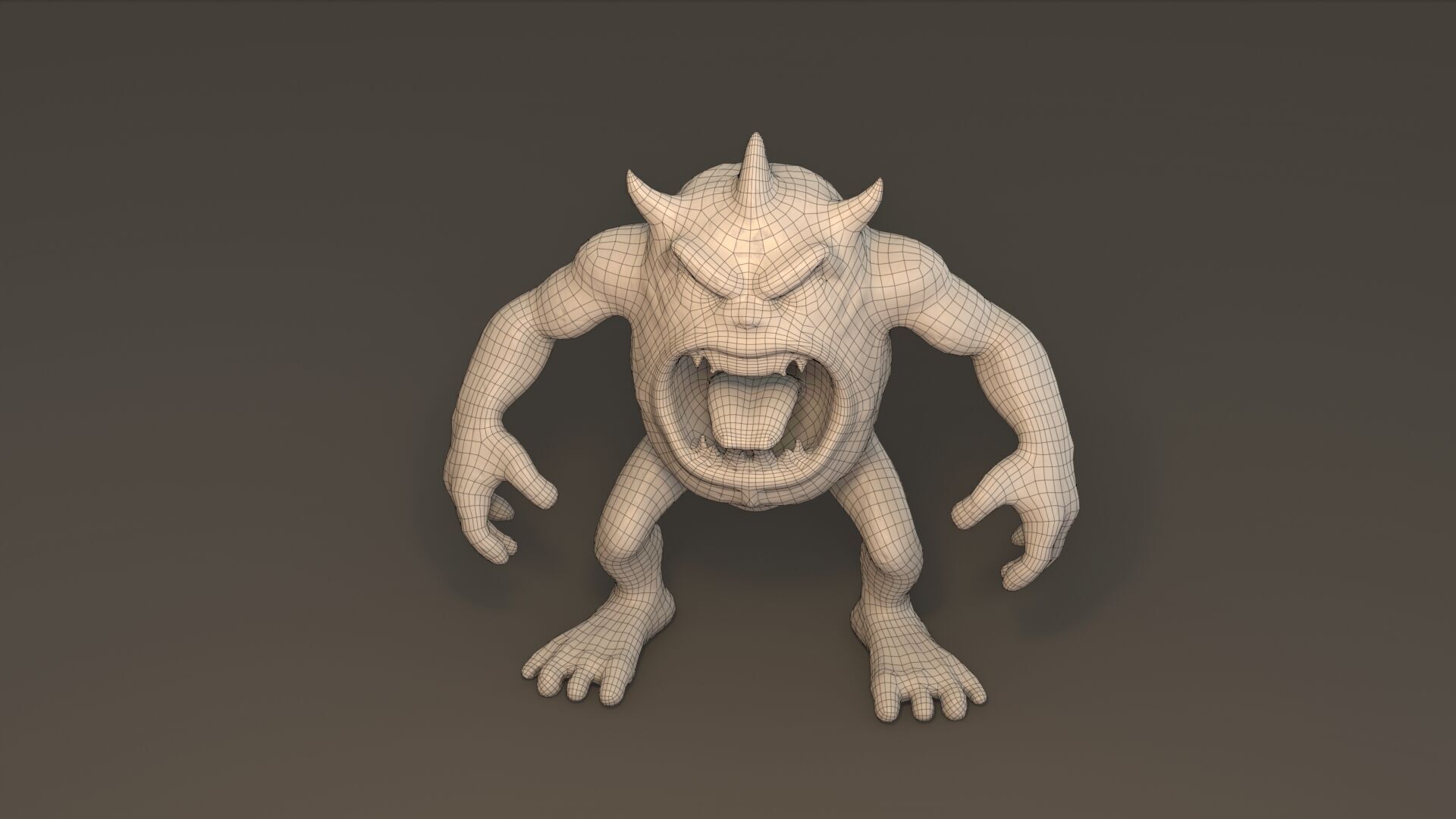 Cartoon Monster Free low-poly 3D model_13
