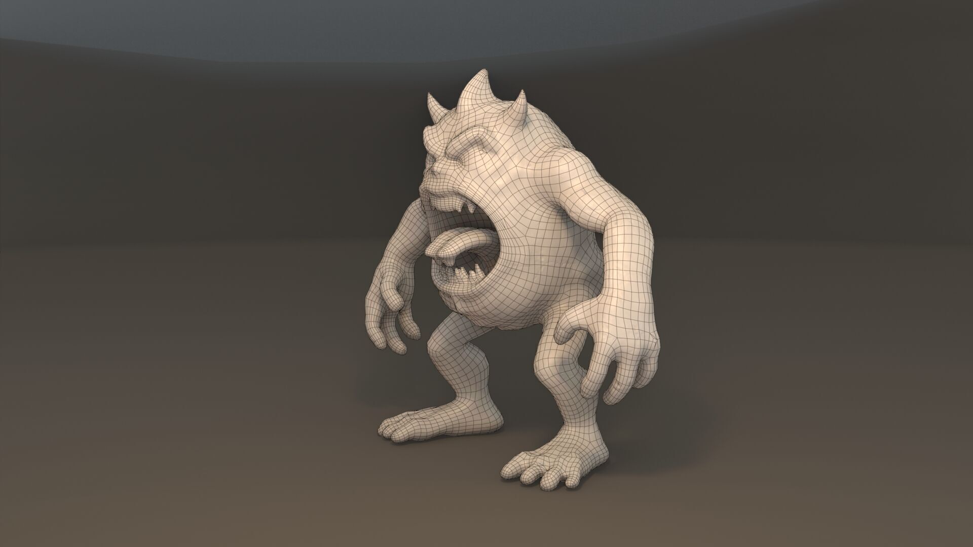 Cartoon Monster Free low-poly 3D model_15