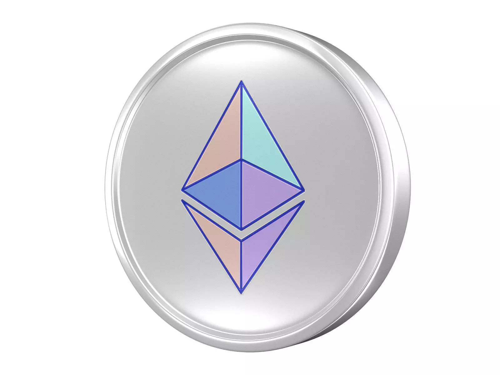 3D model Ethereum ETH Color Coin VR / AR / low-poly | CGTrader