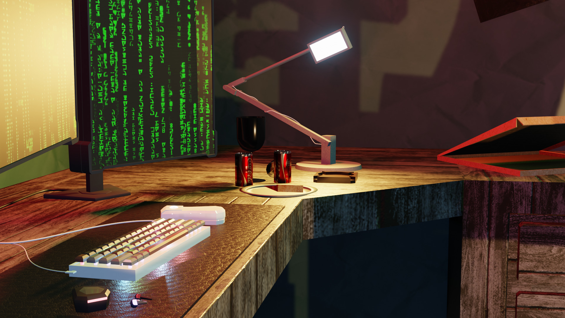 cyber punk room 3D model Low-poly 3D model_4