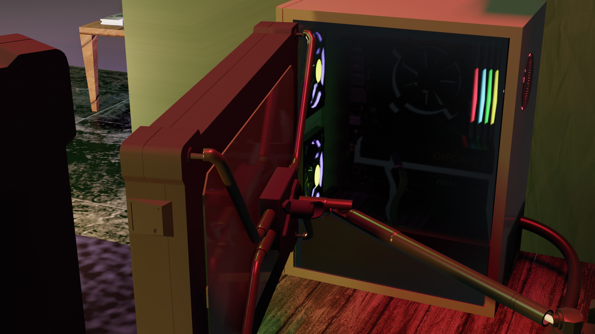 cyber punk room 3D model Low-poly 3D model_3