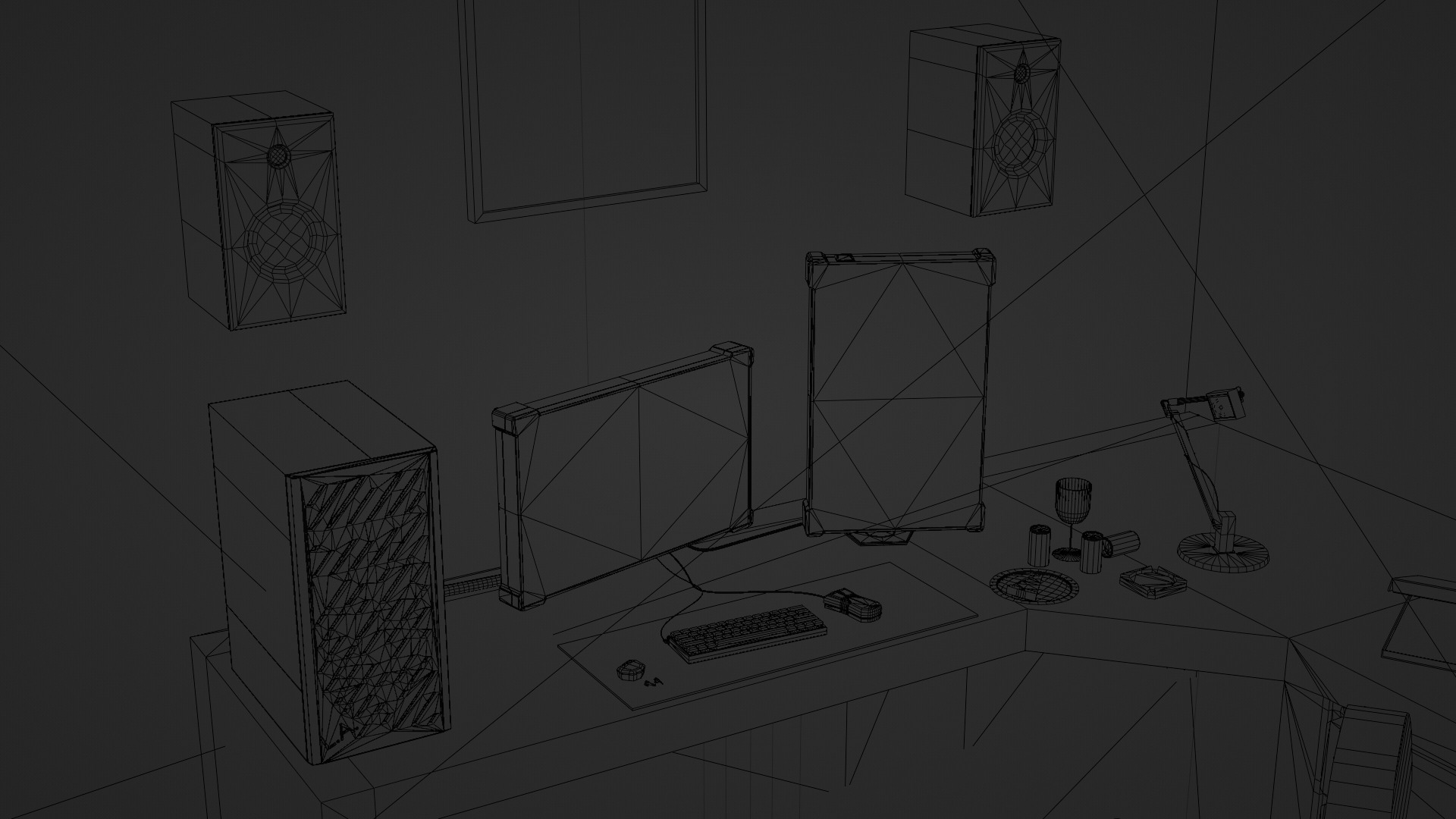 cyber punk room 3D model Low-poly 3D model_7