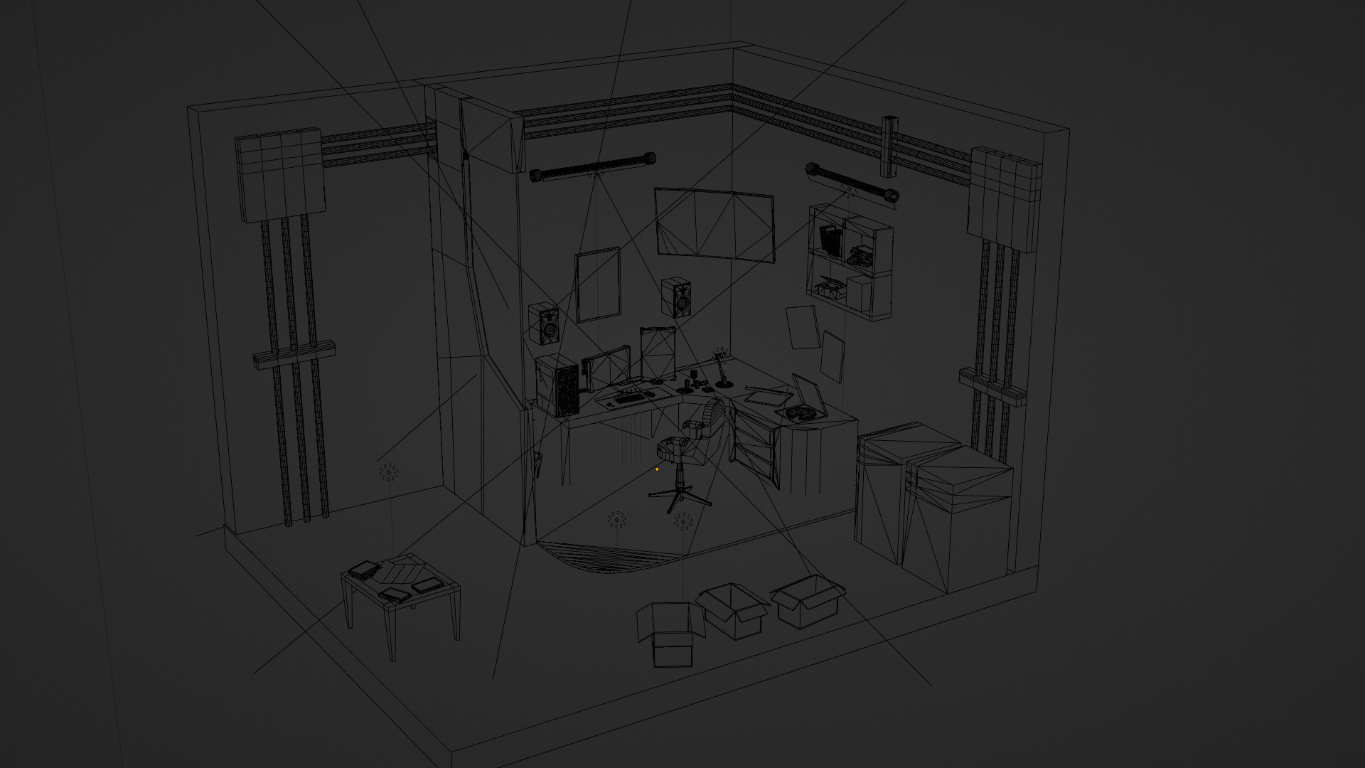 cyber punk room 3D model Low-poly 3D model_5