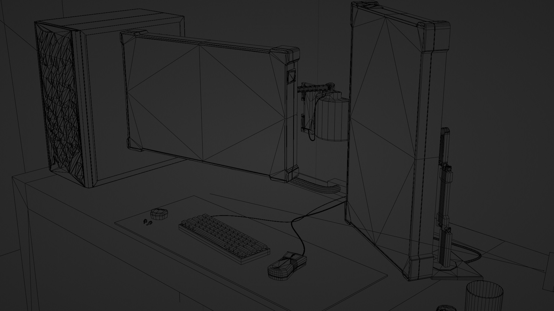 cyber punk room 3D model Low-poly 3D model_6