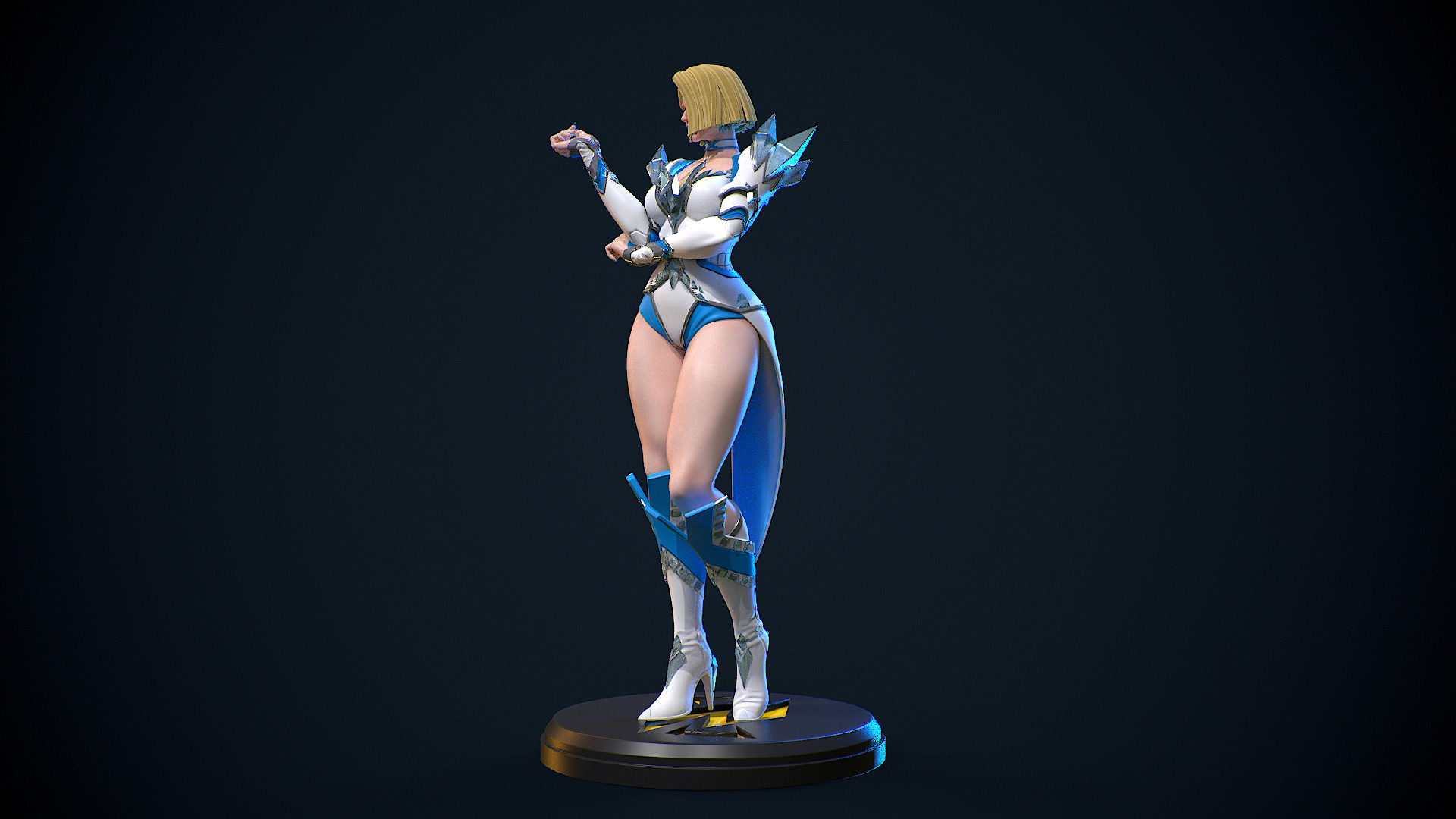 Emma Frost Marvel Rivals Statue for 3D Printing 3D print model_7