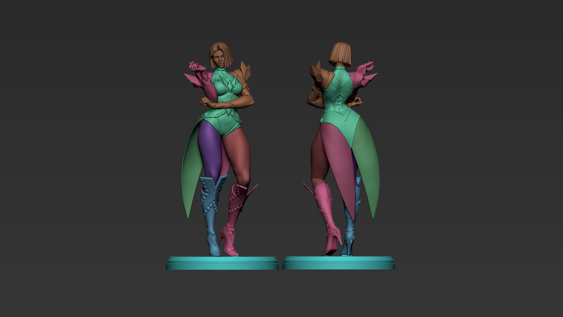 Emma Frost Marvel Rivals Statue for 3D Printing 3D print model_10