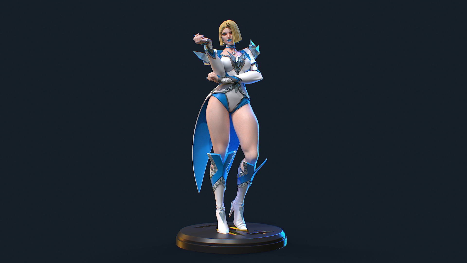 Emma Frost Marvel Rivals Statue for 3D Printing 3D print model_2