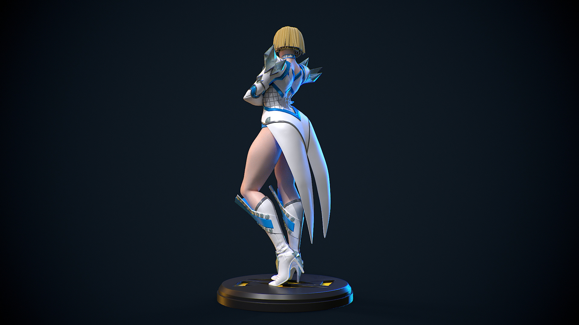 Emma Frost Marvel Rivals Statue for 3D Printing 3D print model_6