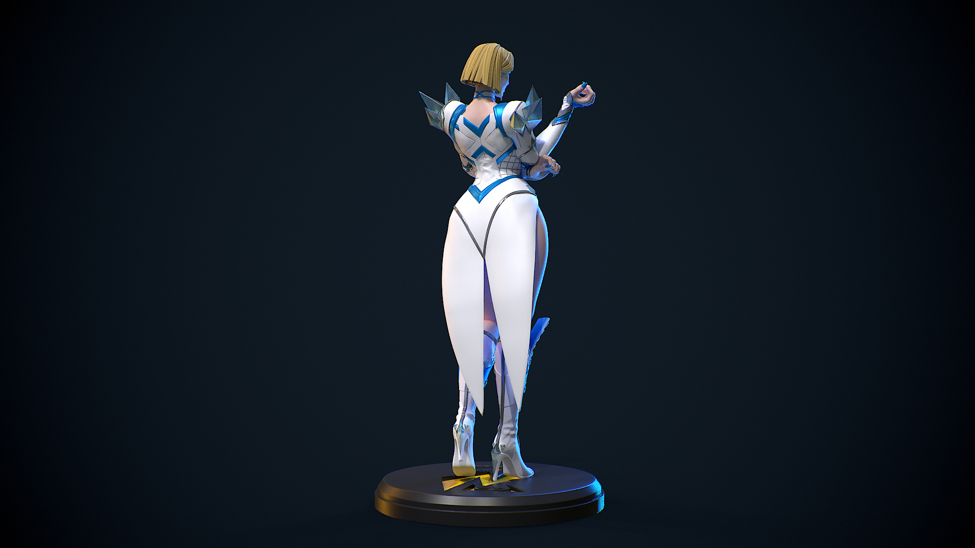 Emma Frost Marvel Rivals Statue for 3D Printing 3D print model_5