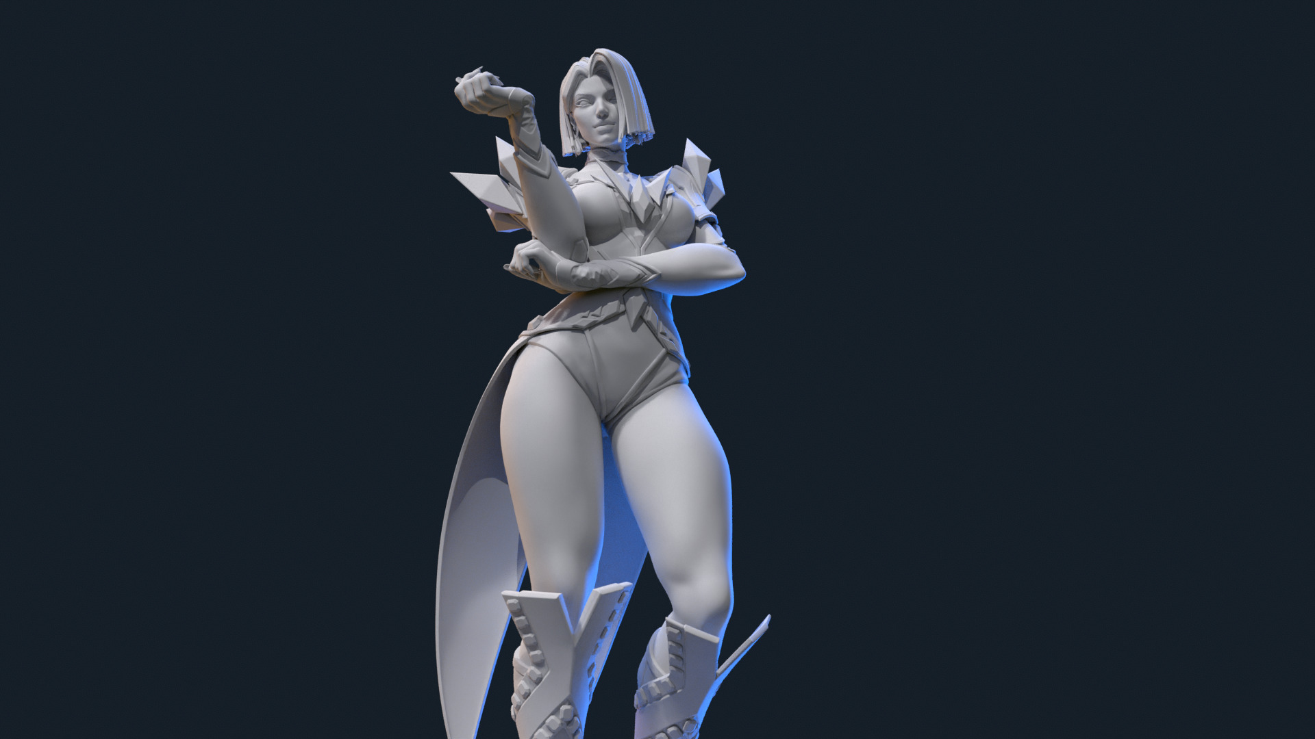 Emma Frost Marvel Rivals Statue for 3D Printing 3D print model_1