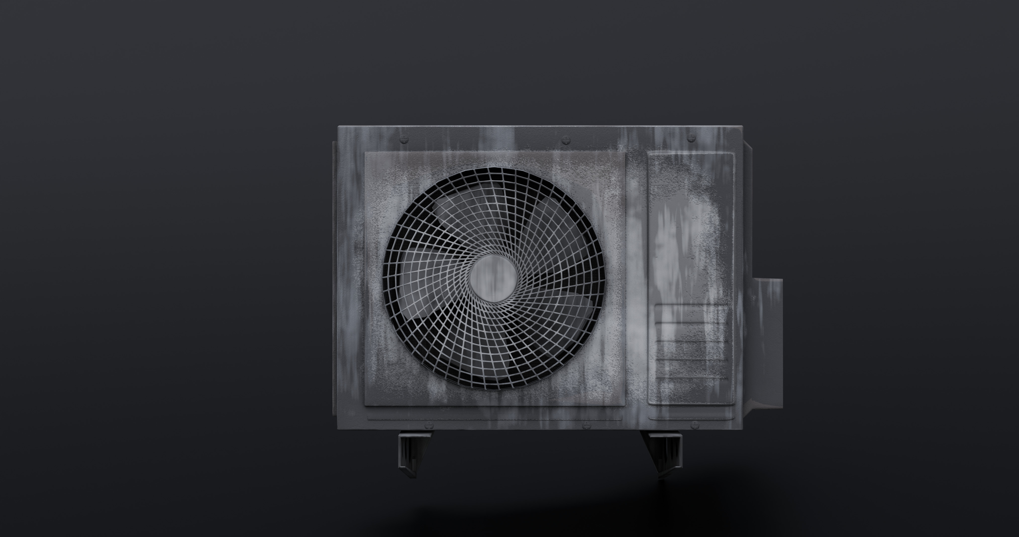 Air Condition Low Poly Low-poly 3D model_1