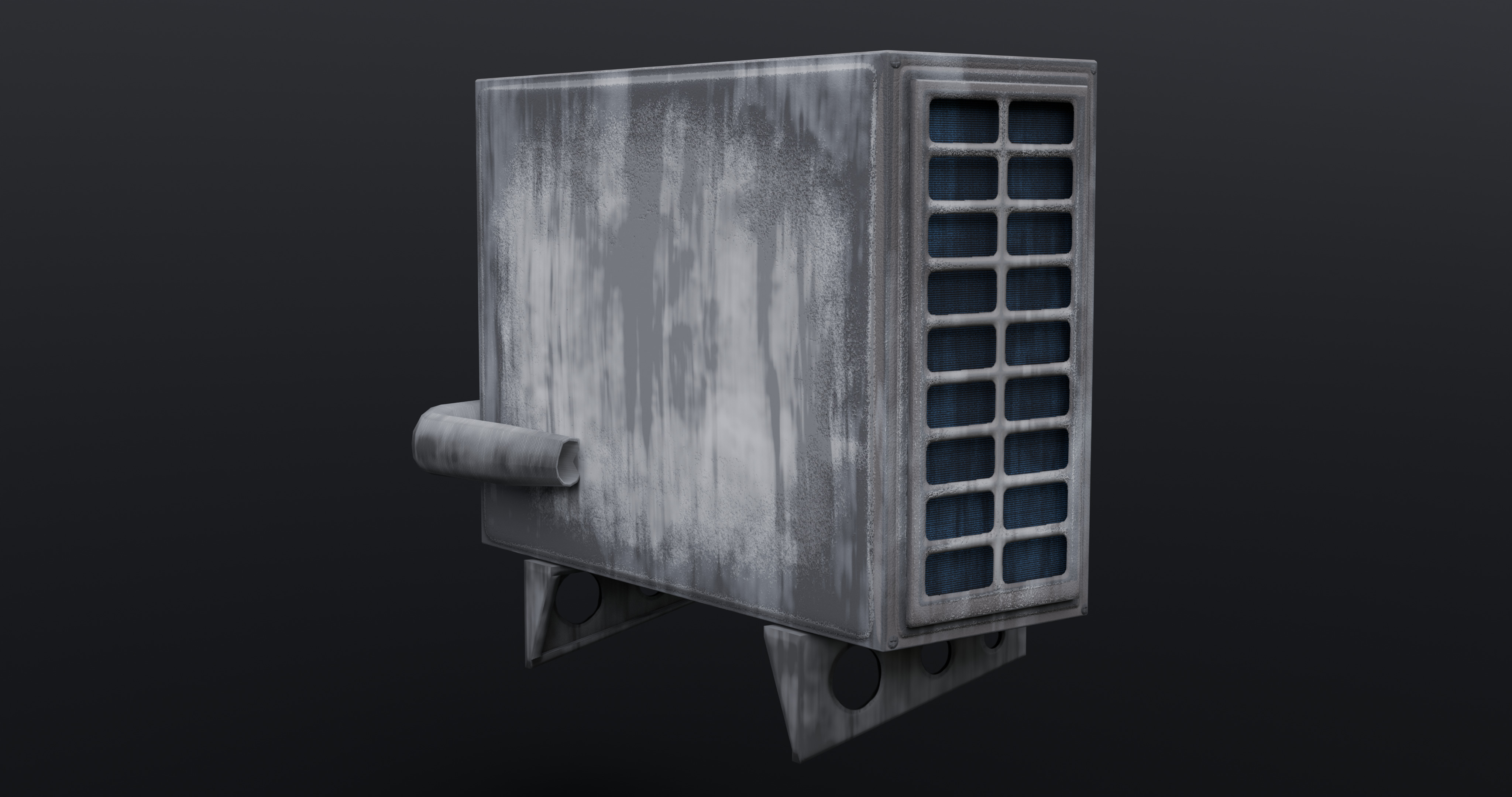 Air Condition Low Poly Low-poly 3D model_4