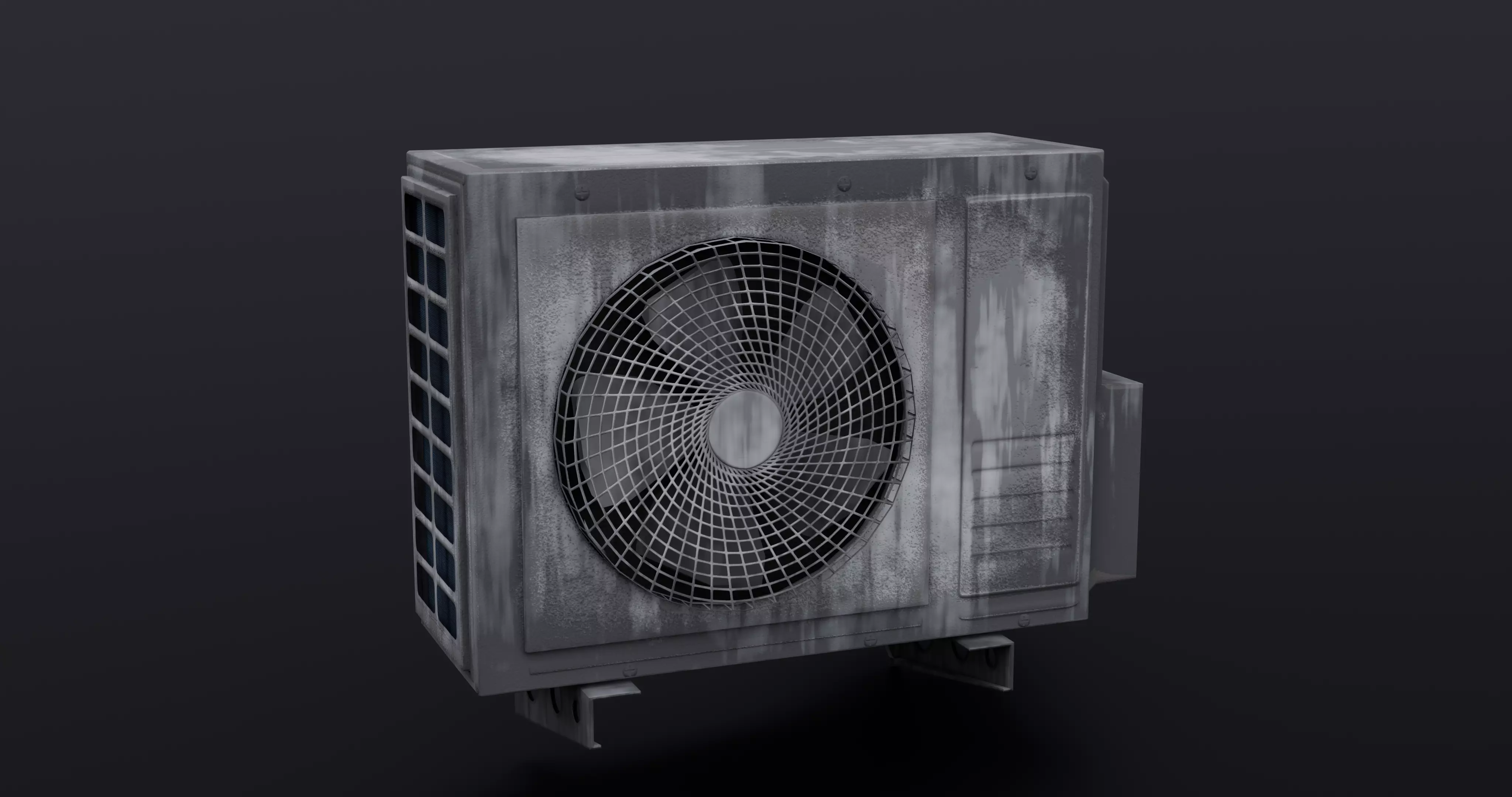 Air Condition Low Poly Low-poly 3D model_0