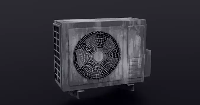 Air Condition Low Poly Low-poly 3D model