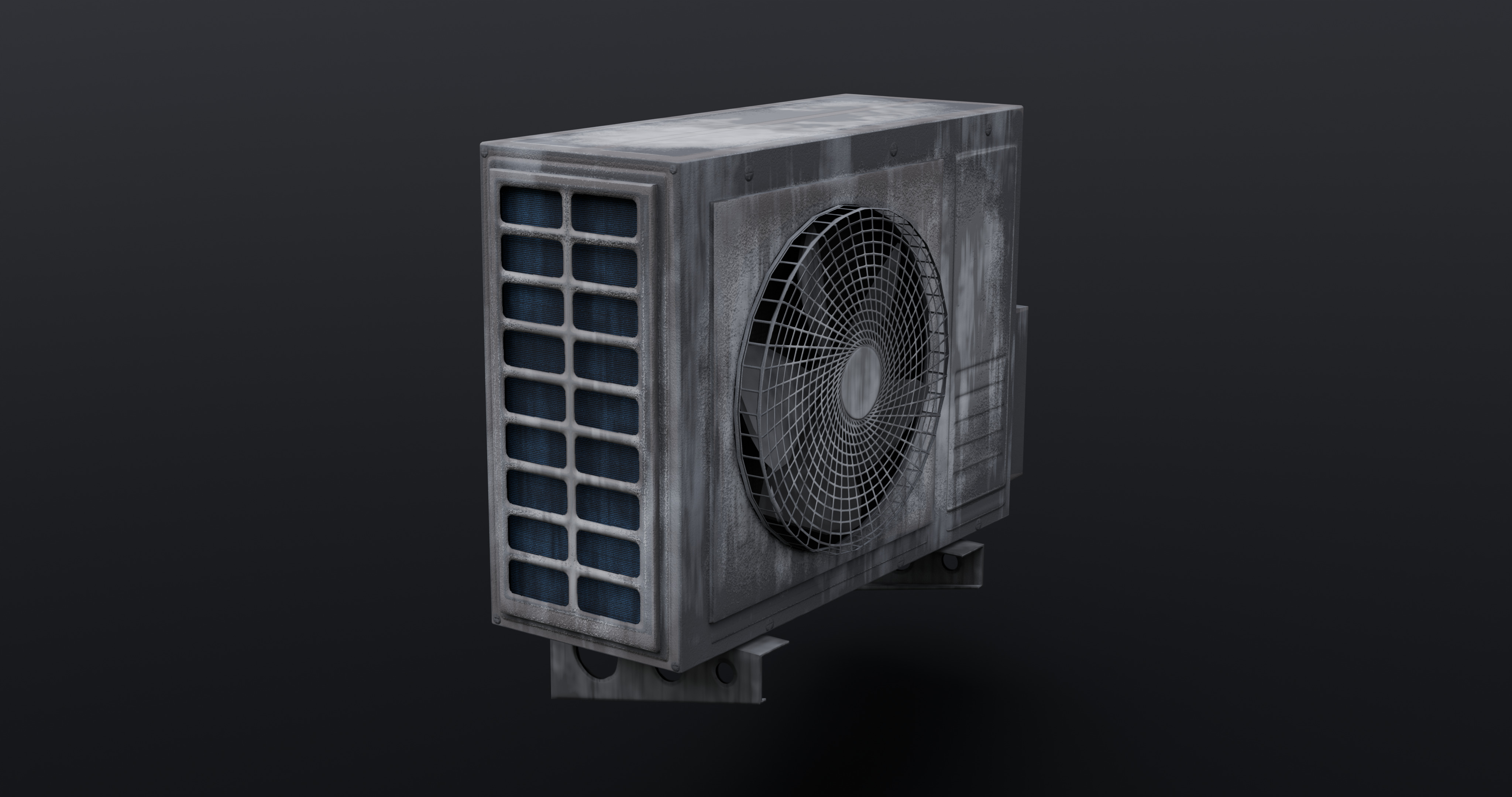 Air Condition Low Poly Low-poly 3D model_3