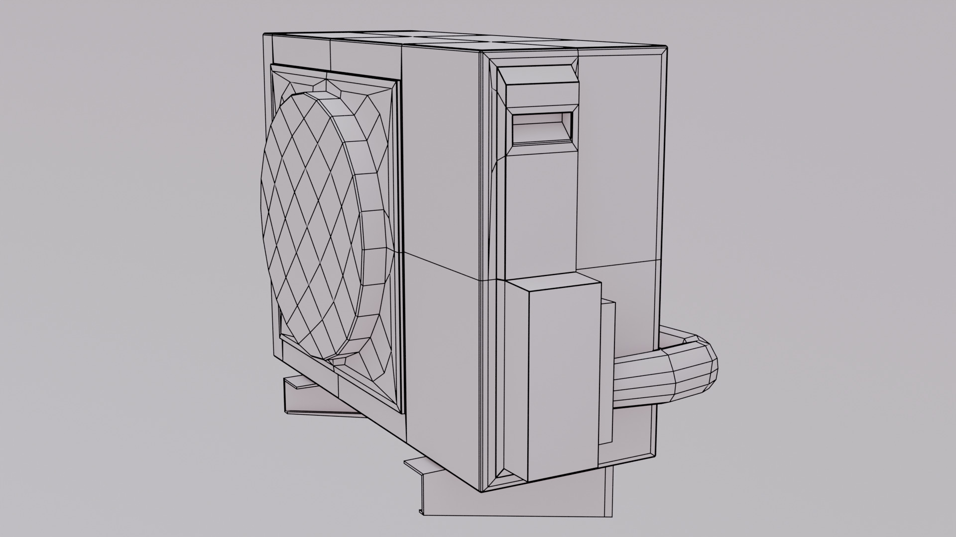 Air Condition Low Poly Low-poly 3D model_7