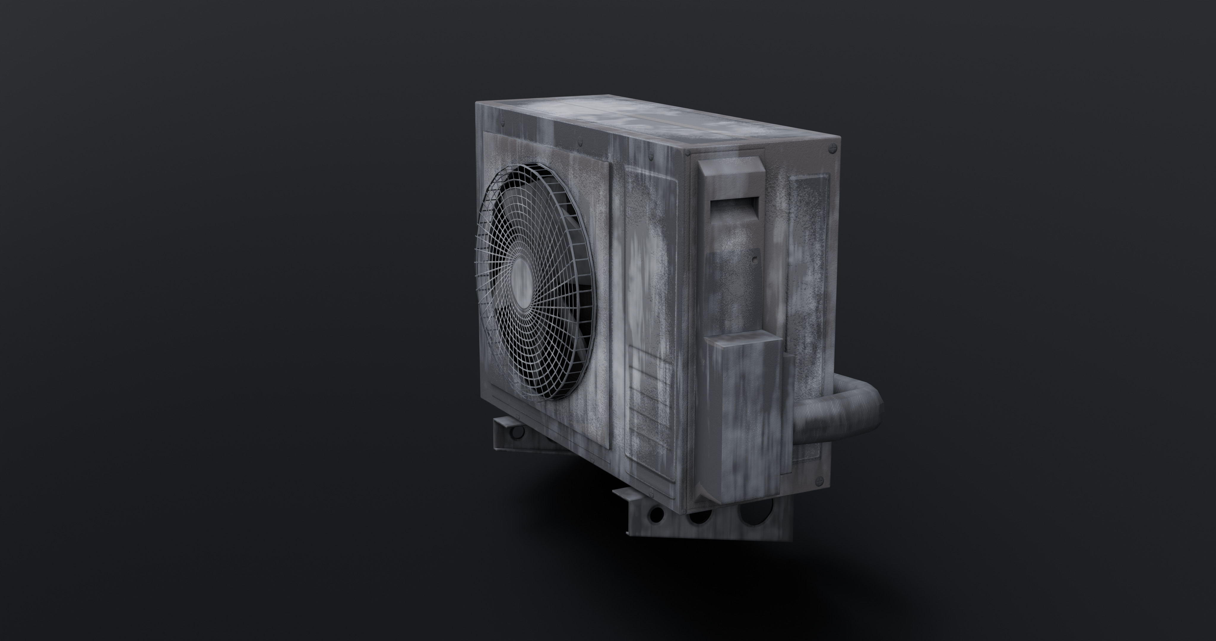 Air Condition Low Poly Low-poly 3D model_2