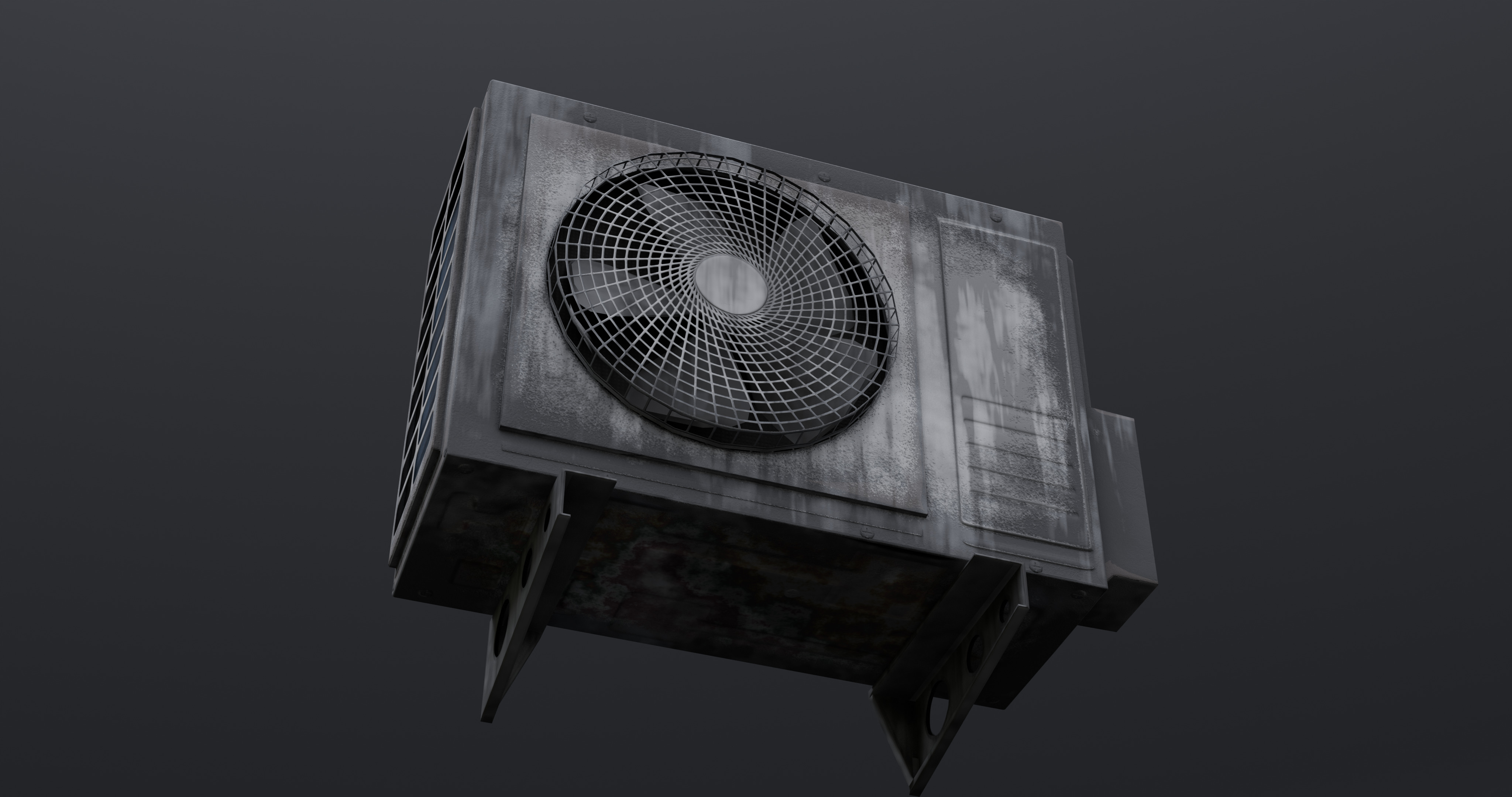 Air Condition Low Poly Low-poly 3D model_5