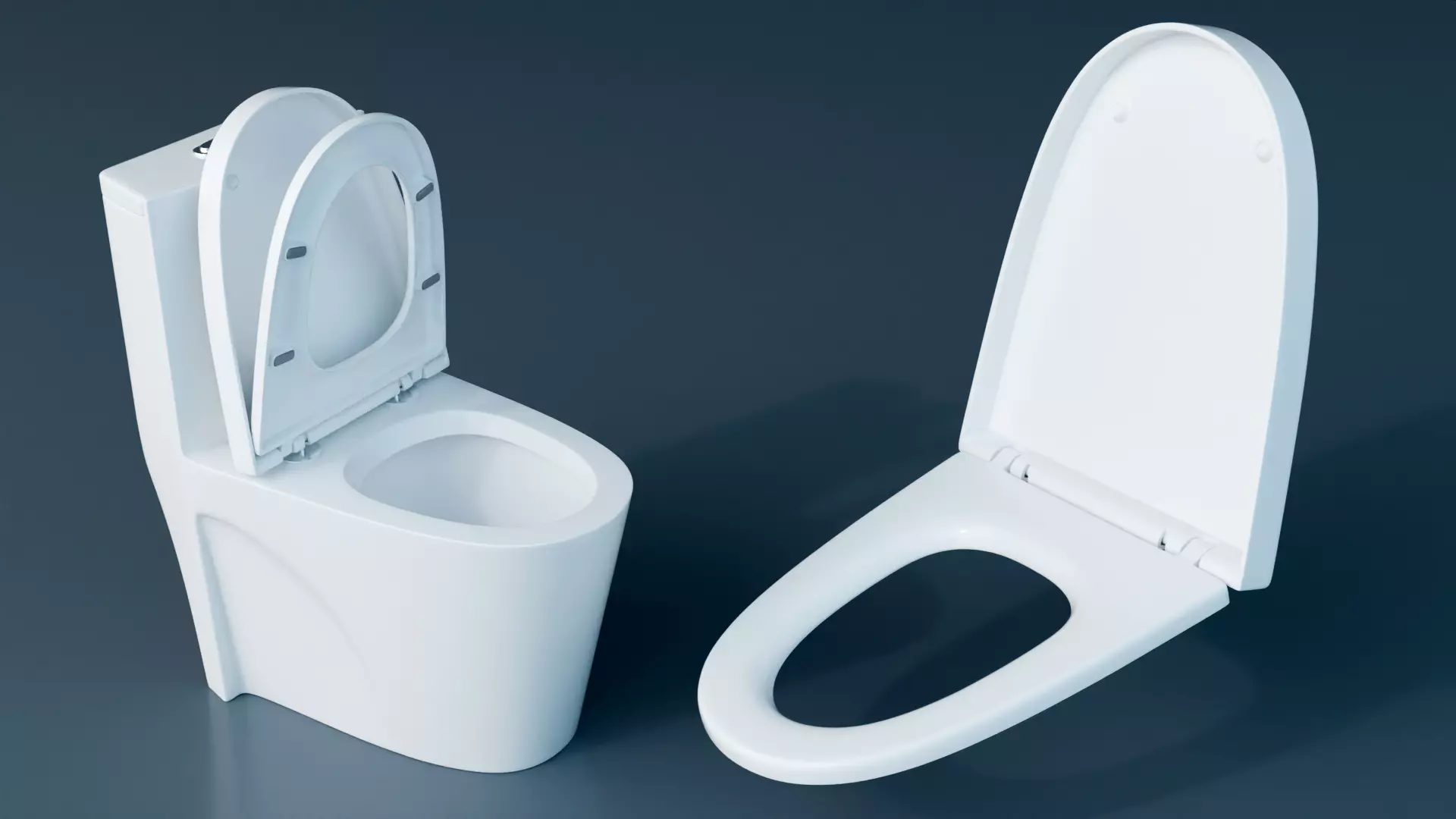 One-Piece Toilet 3D model_0