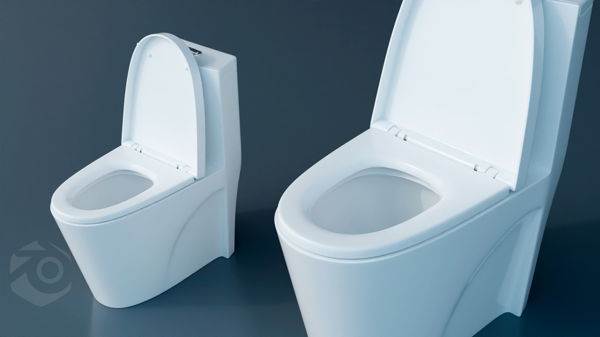 One-Piece Toilet 3D model_1