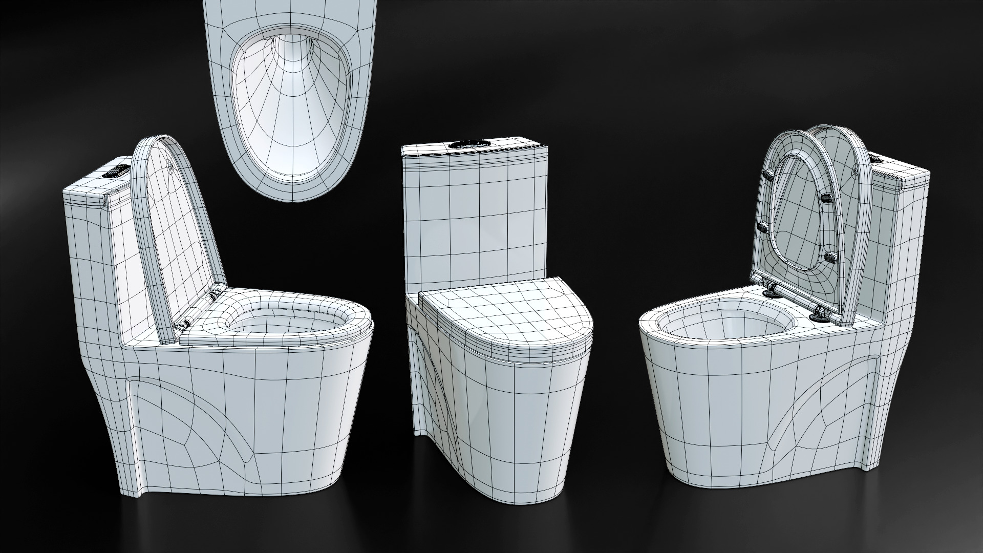 One-Piece Toilet 3D model_6