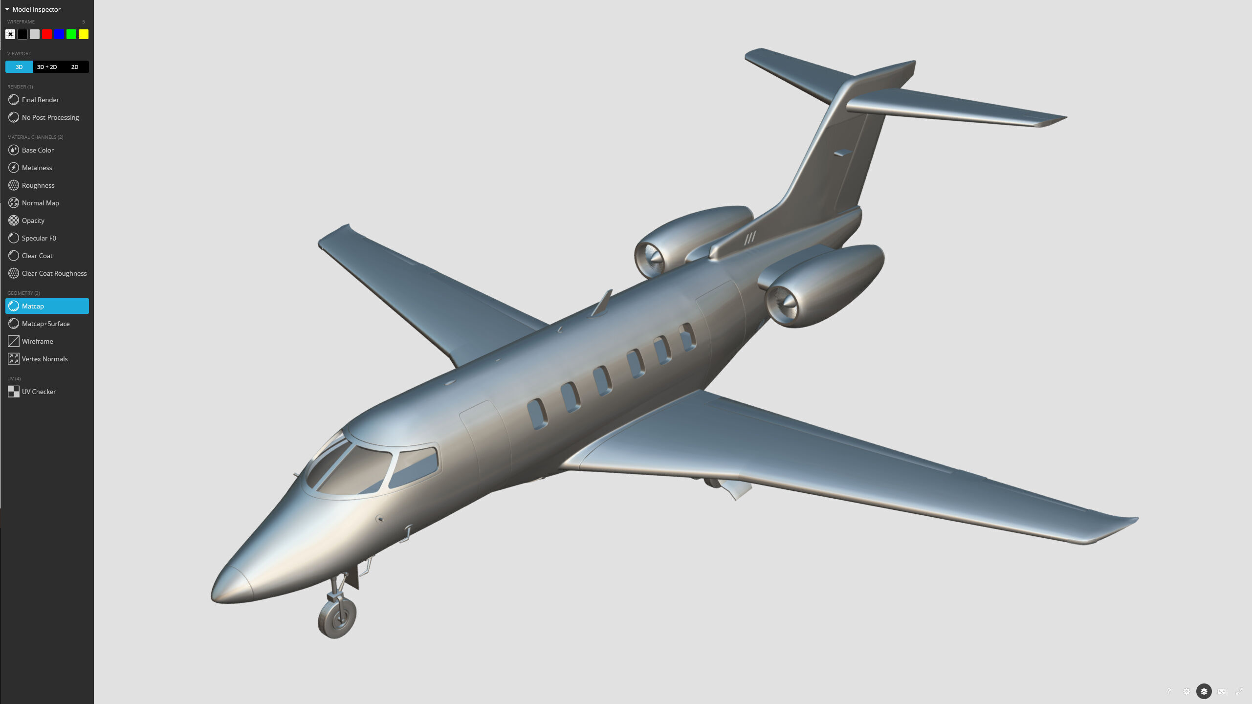 pilatus pc 24 Low-poly 3D model_5