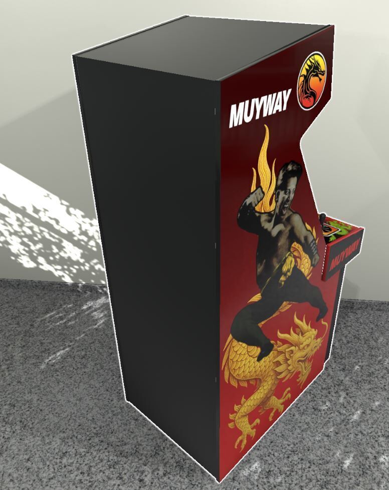 90s 2 Player Arcade Machine Low-poly 3D model_1