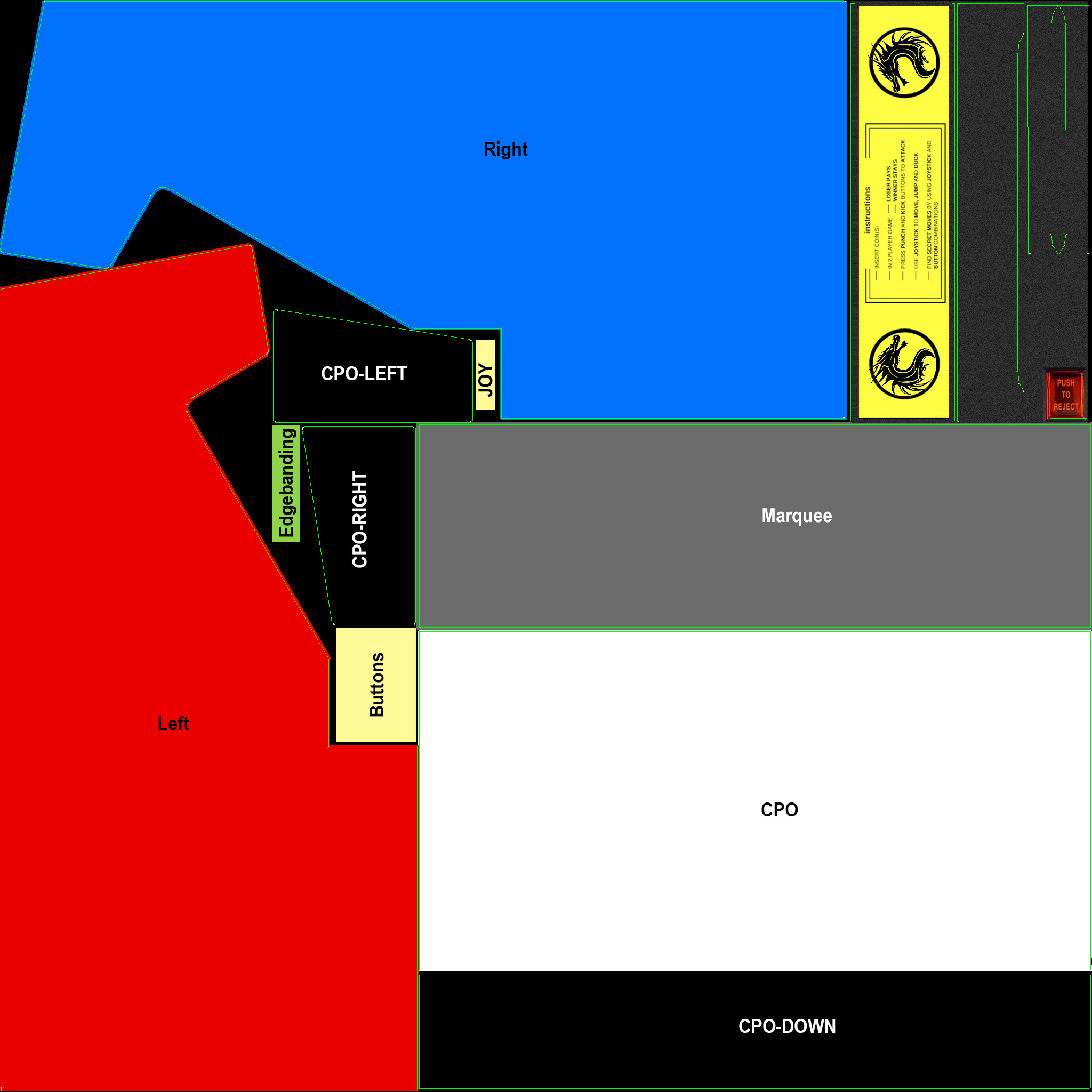 90s 2 Player Arcade Machine Low-poly 3D model_5