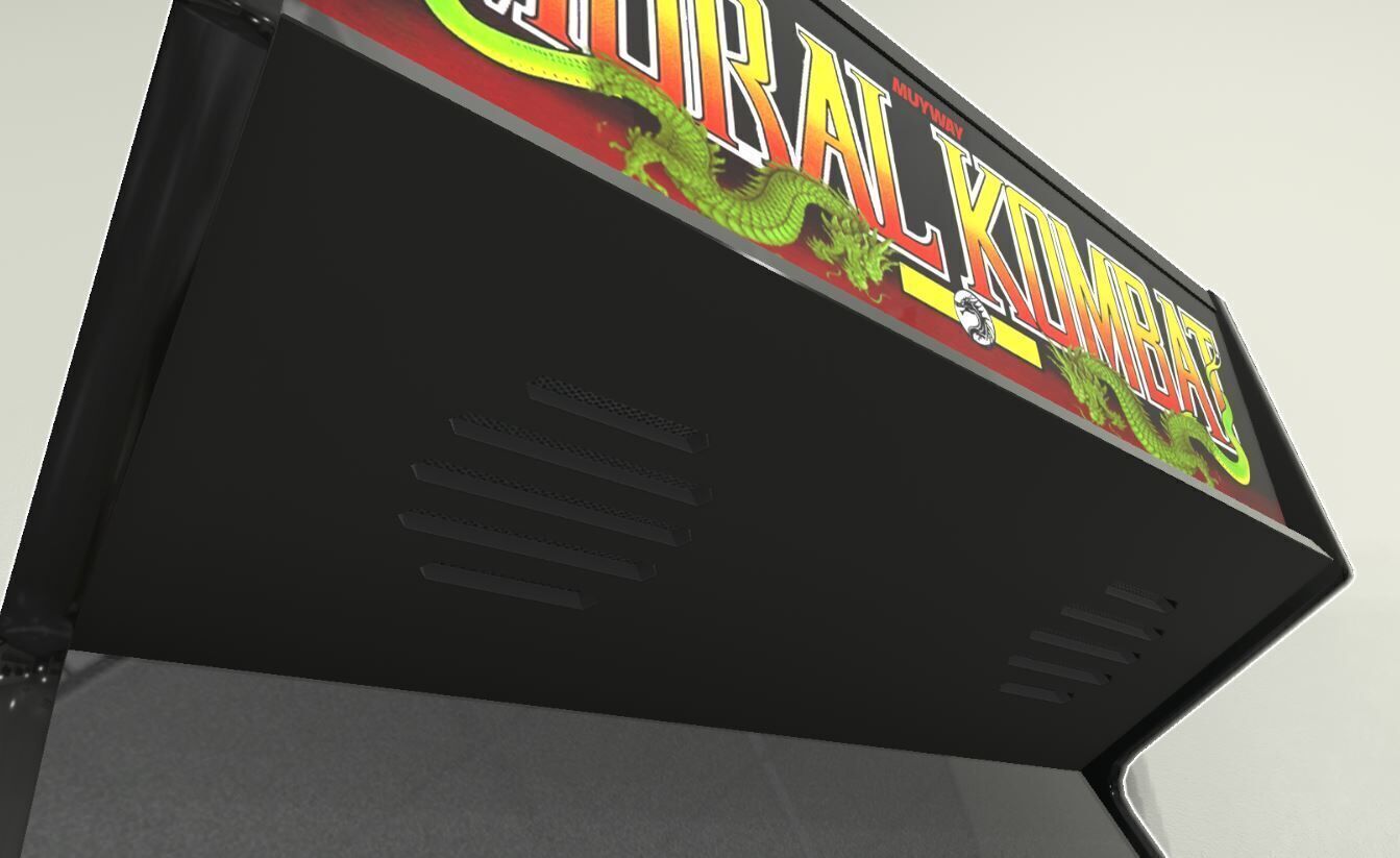 90s 2 Player Arcade Machine Low-poly 3D model_2