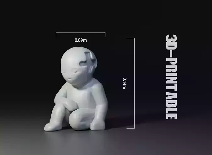 minimal sad 3dprint miniature