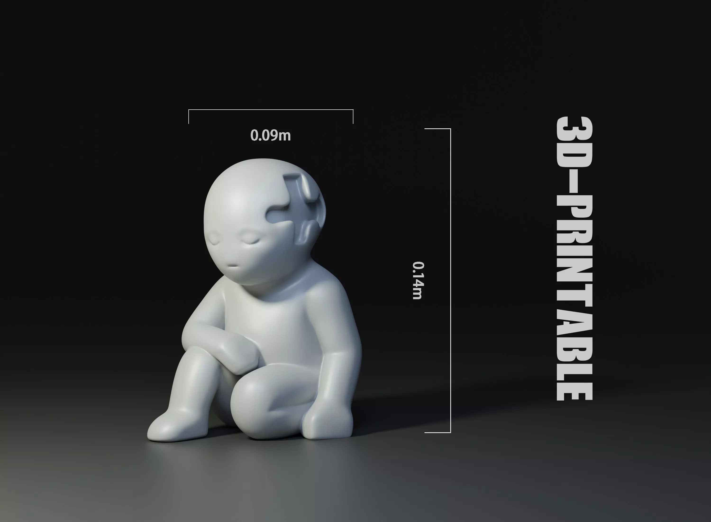 minimal sad 3dprint miniature Free 3D print model
