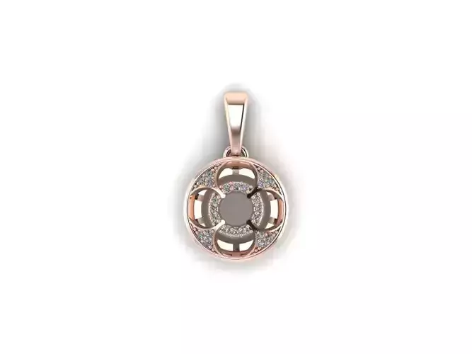 Rose Bloom Diamond Pendant