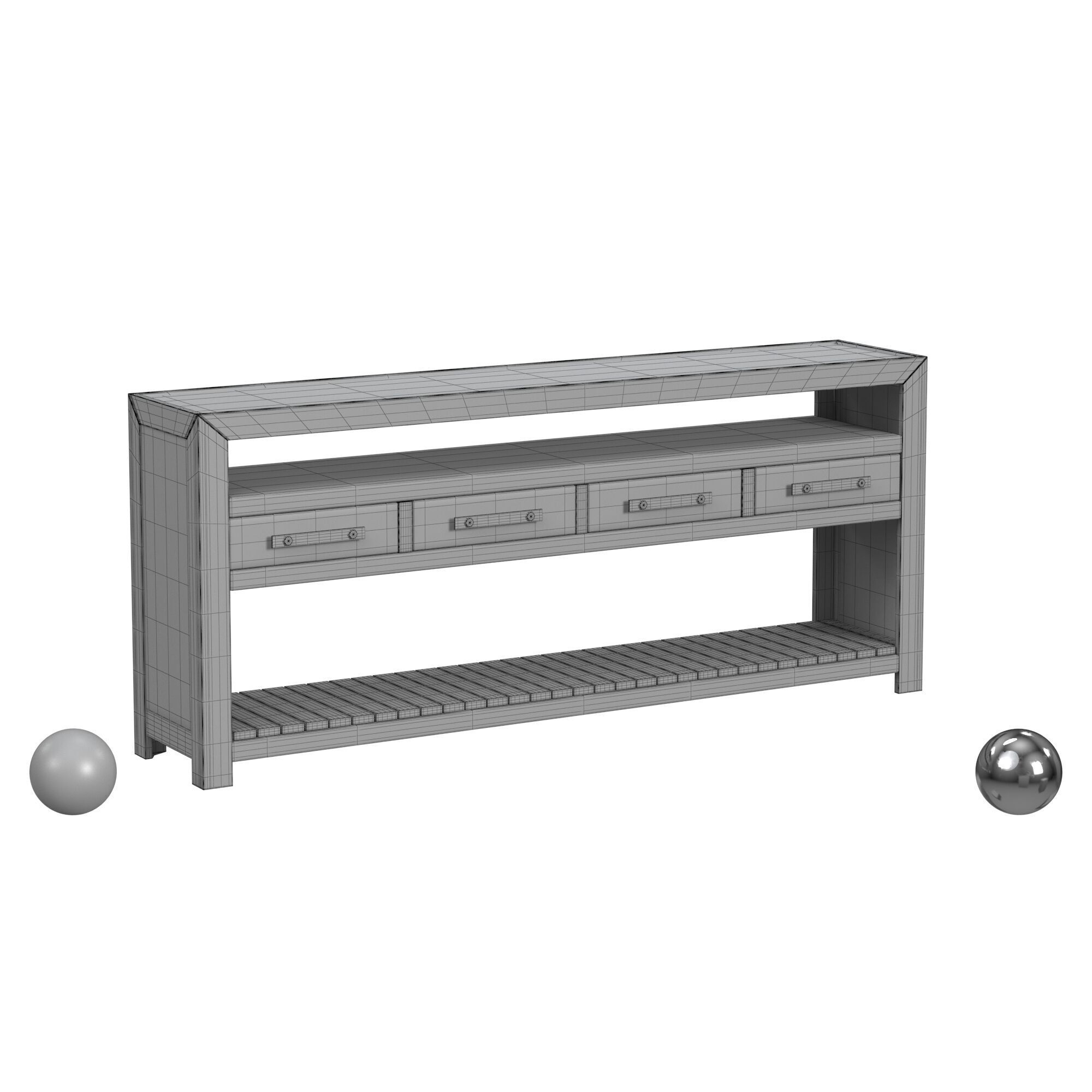 Hooker Furniture Occasional Tables Roslyn County Console Table 3D model_3