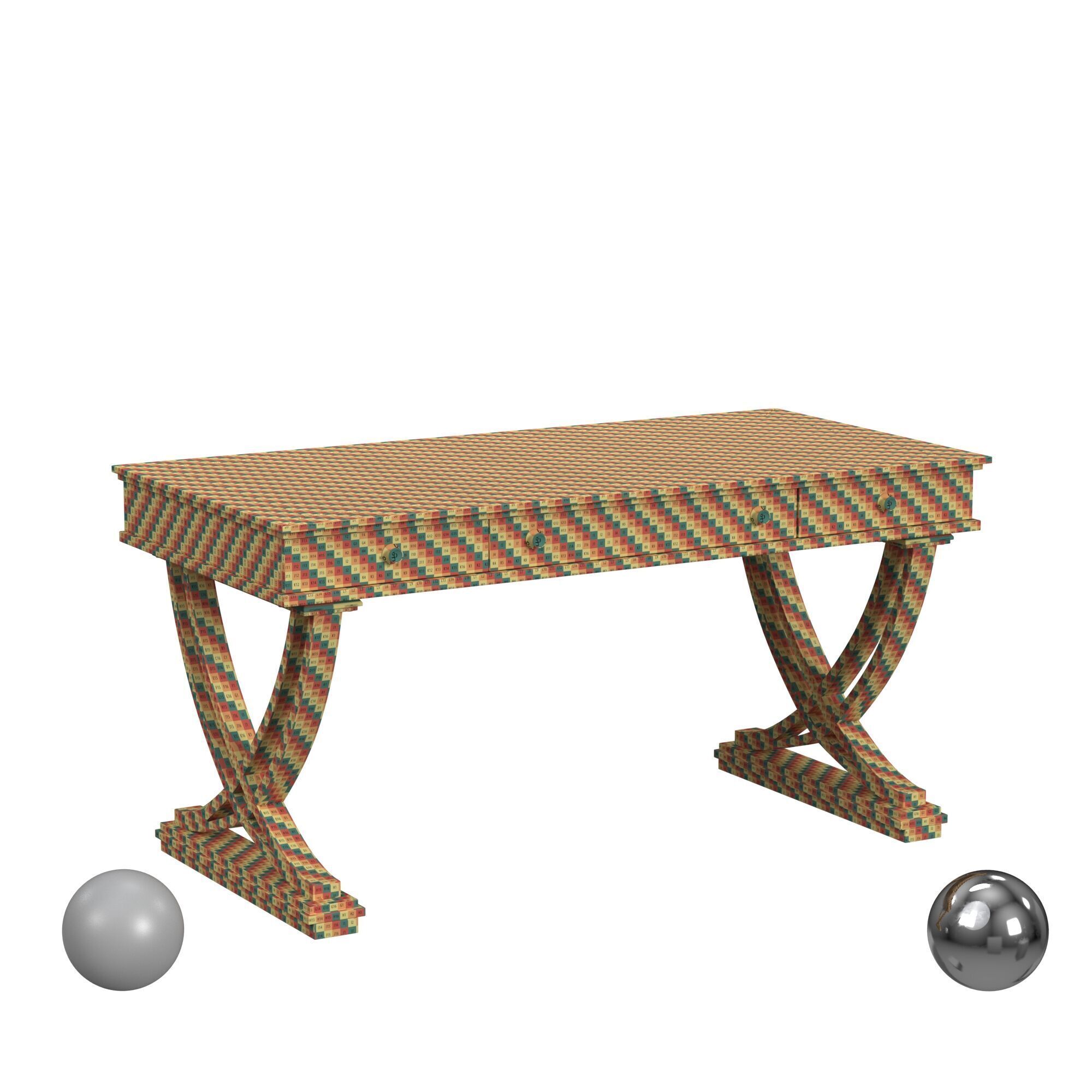 Hooker Furniture Palisade Writing Desk 3D model_2