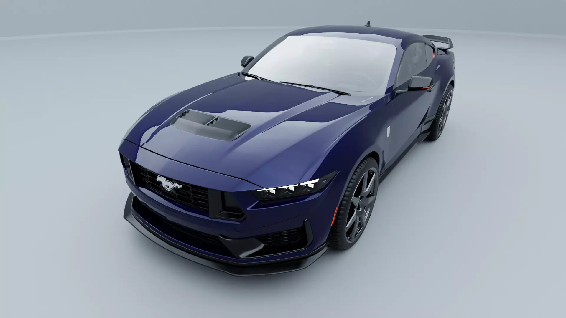 Ford Mustang 2024 with interior 3D model_0